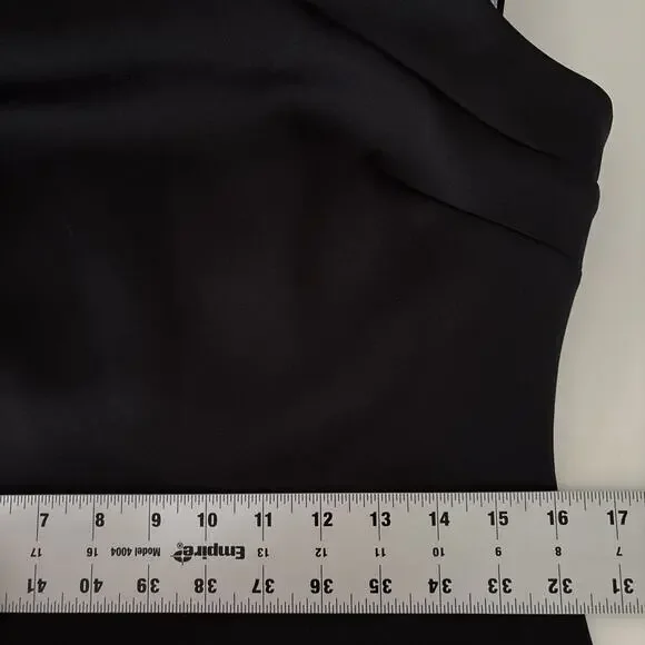 Calvin Klein Sleeveless Full Zip Back Sheath Dress Black White Size 10 Cocktail - Picture 9 of 11